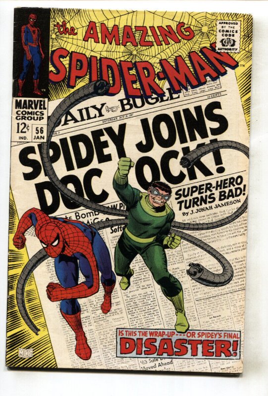 AMAZING SPIDER-MAN #56-1st CAPT. GEORGE STACY--Marvel--comic book--coupon cut