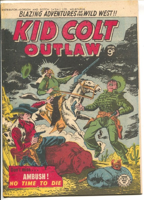 Kid Colt Outlaw #36 1950's-Atlas-Jack Keller-George Tuska-Australian-VF