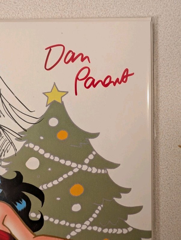 VAMPIRELLA #1 Dan Parent Exclusive Christmas In July Double Signed Remarqued COA