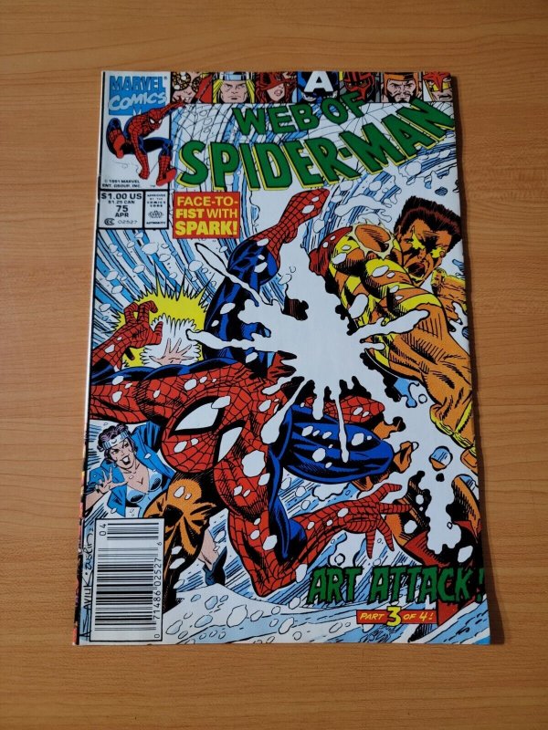 Web of Spider-Man #75 Newsstand Variant ~ NEAR MINT NM ~ 1991 Marvel Comics