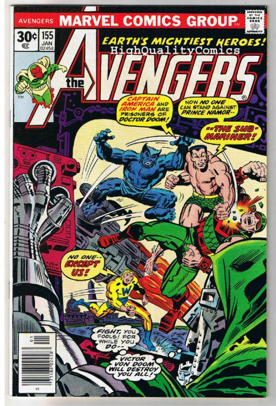 AVENGERS #155, NM-, Iron Man, Wonder, Captain America,1963, more in store