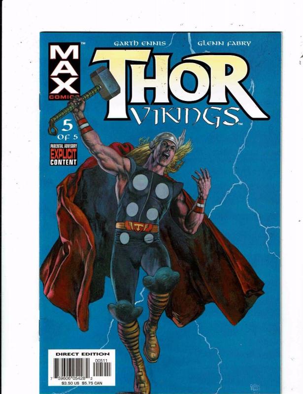 7 Thor Marvel Comics Vikings # 1 2 3 4 5 + Godstorm & Thorion The New Asgods RC5