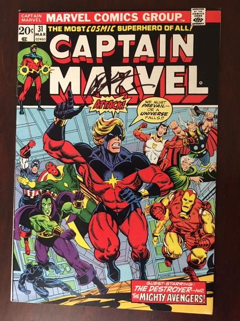 CAPTAIN MARVEL #31 VF! SIGNED JIM STARLIN! THE ULTIMATE THANOS COLLECTION!