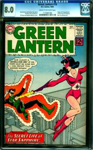 Green Lantern #16 CGC Graded 8.0 Origin & 1st Silver Age Sapphire