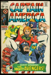 CAPTAIN AMERICA #116 1968-AVENGERS-MARVEL COMICS VG 