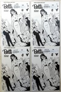 Bettie Page Lot 4 #1 J x4 2017 Dynamite 1:40 Incentive Var B&W Chantler Comics