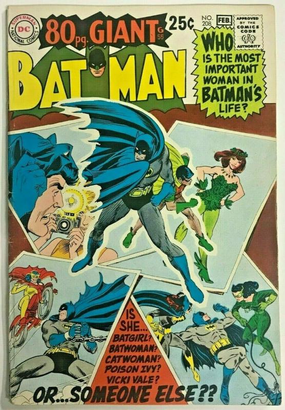 BATMAN#208 FN+ 1969  EIGHTY PAGE GIANT DC SILVER AGE COMICS