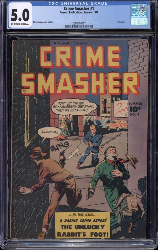Crime Smasher #1 (Fawcett, 1948) CGC 5.0 (ONLY ISSUE)