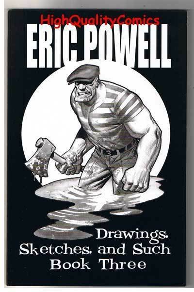 ERIC POWELL Drawings, Sketches, and Such #3, Goon, Signed, Limited, SDCC