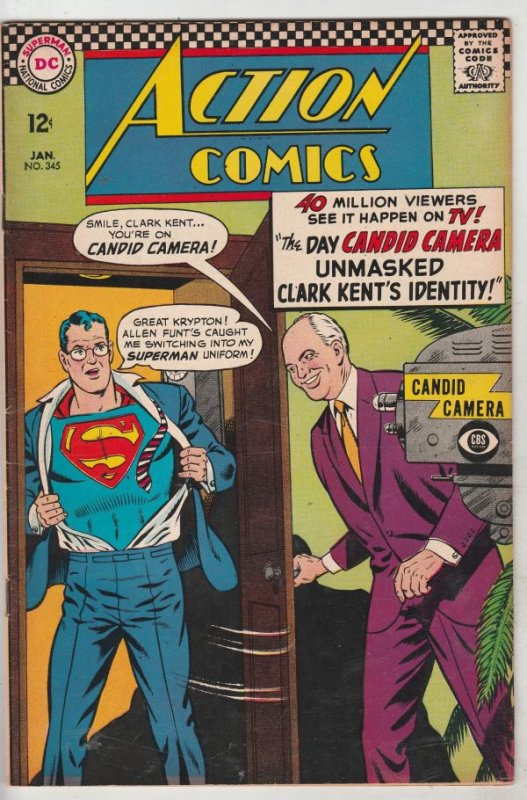 Action Comics #345 (Jan-67) FN/Vf+ High-Grade Superman