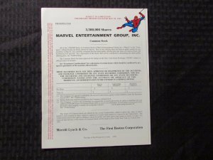 1991 MARVEL ENTERTAINMENT GROUP Stock Prospectus VF 8.0