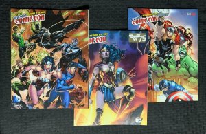 2012 2013 2016 NEW YORK COMIC CON Program LOT of 3 FN/FVF Wonder Woman Avengers