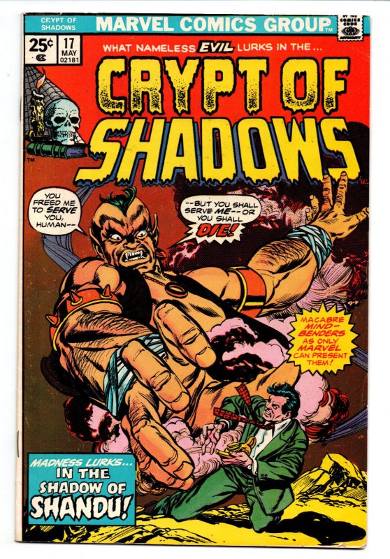 Crypt of Shadows #17 - Genie cover - horror - 1975 - VG/FN