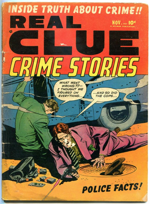 REAL CLUE CRIME STORIES V5 #9, VG-, 1950, Golden Age, Pre-code, more in store 