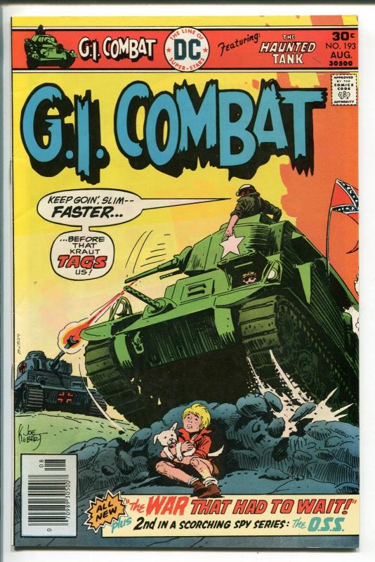 G.I. COMBAT #193 1976-DC-THE HAUNTED TANK-JOE KUBERT COVER-nm-