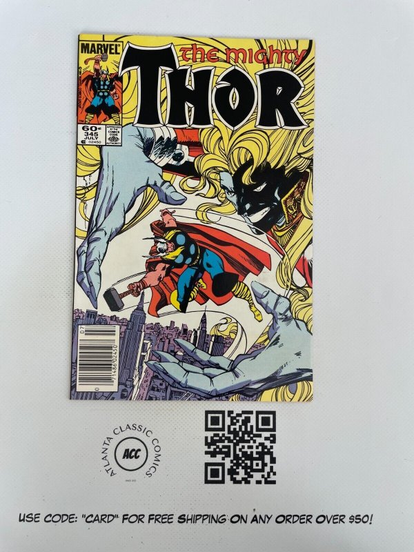 Mighty Thor # 345 NM Marvel Comic Book Odin Loki Hulk Avengers X-Men 10 J899