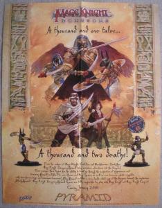 MAGE KNIGHT DUNGEONS Promo poster, 17x22, 2003, Unused, more Promos in store