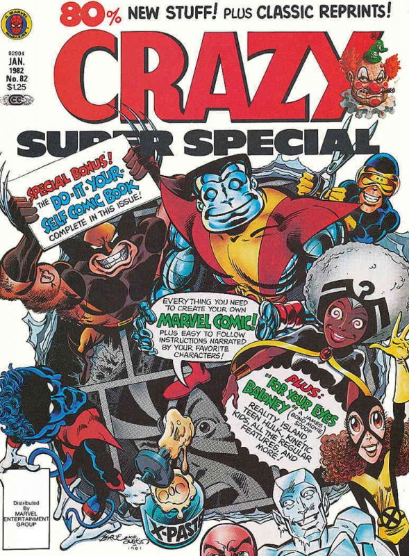 Crazy (Magazine) #82 POOR ; Marvel | low grade comic John Byrne X-Men