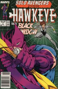 Solo Avengers #7 (Newsstand) VG ; Marvel | low grade comic Hawkeye/Black Widow