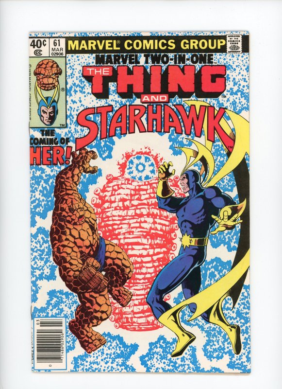 Marvel Two-In-One  61  VF  1st App Her!