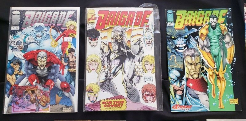 MISC IMAGE COMICS 11PC (FN) SOME ORIGINAL PACKAGING W/ CARDS, BRIGADE 1992-2001