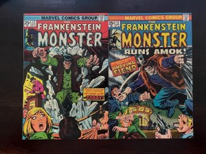 Frankenstein #12 13 Marvel 1974 VF- 7.5