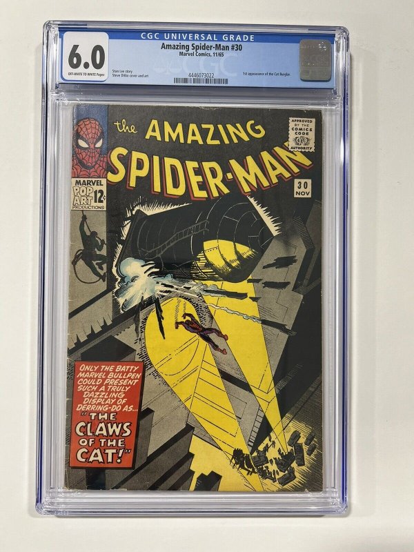 Amazing Spider-Man 30 1965 Cgc 6.0 OW/W pages Marvel Comics