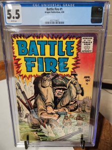 Battle Fire #1 CGC 5.5 Fine  April 1955