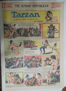 Tarzan Sunday Page #468 Burne Hogarth from 2/25/1940 Very Rare ! Full Page Size