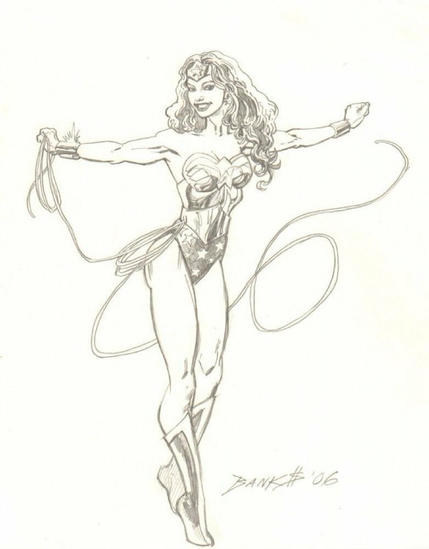 Wonder Woman Pencil Commission - 2006 Signed art by Darryl Banks