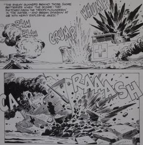 RUSS HEATH original art, OUR ARMY at WAR #259, Two pgs #12-13, Marines needing a