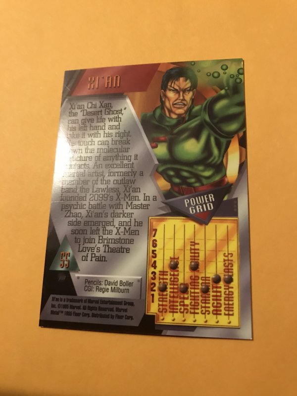 XI’AN #55 card : Marvel Metal 1995 Fleer Chromium; NM/M 2099 X-Men, base