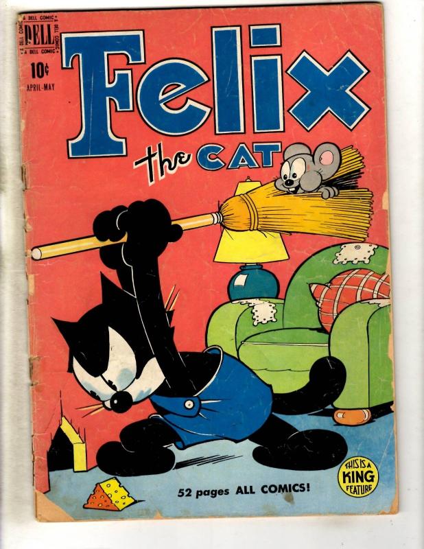 Felix The Cat # 14 PR Detached Cover Dell Golden Age Comic Book King Feat. JL11