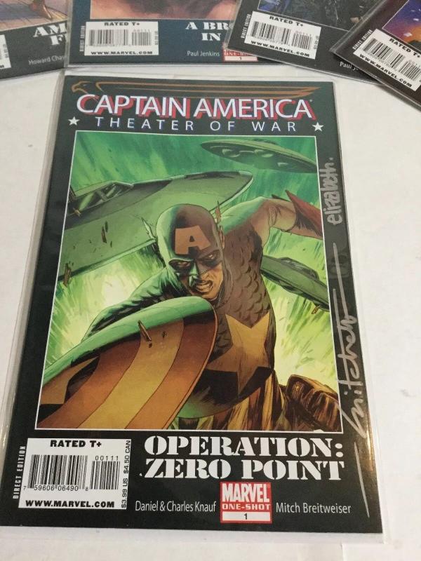 Captain America Theater Of War 6 Issue Lot One Signed By Breitweiser Marvel A15