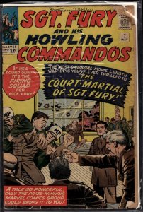 Sgt. Fury #7 (1964) bug chew upper left corner