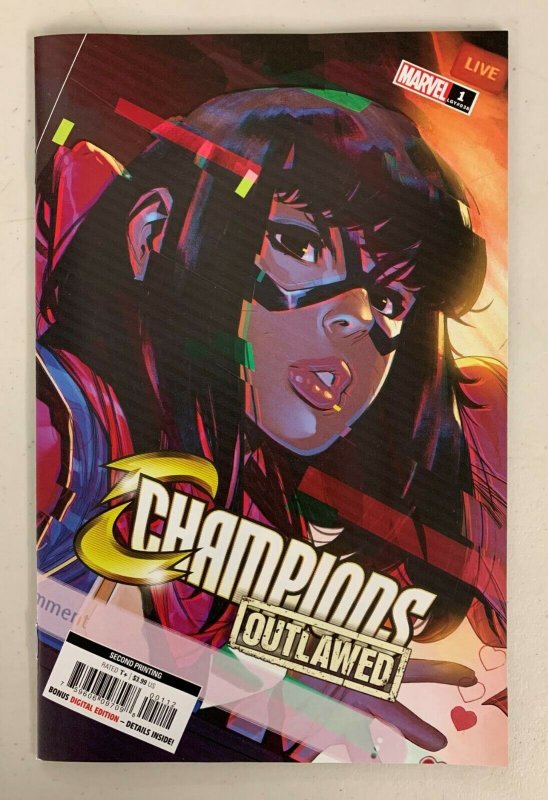 Champions Outlawed #1 Second Printing Toni Infante Kamala Khan Variant 9.2 