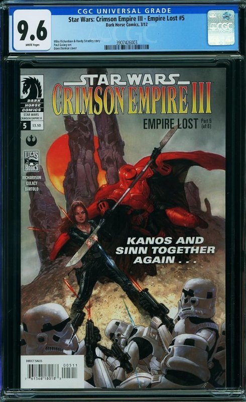 Star Wars: Crimson Empire III - Empire Lost #5 (2012) CGC 9.6 NM+