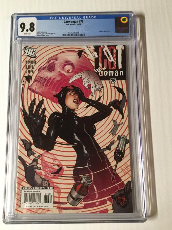 Catwoman 76 Cgc 9.8 White Pages Adam Hughes Cover AH!