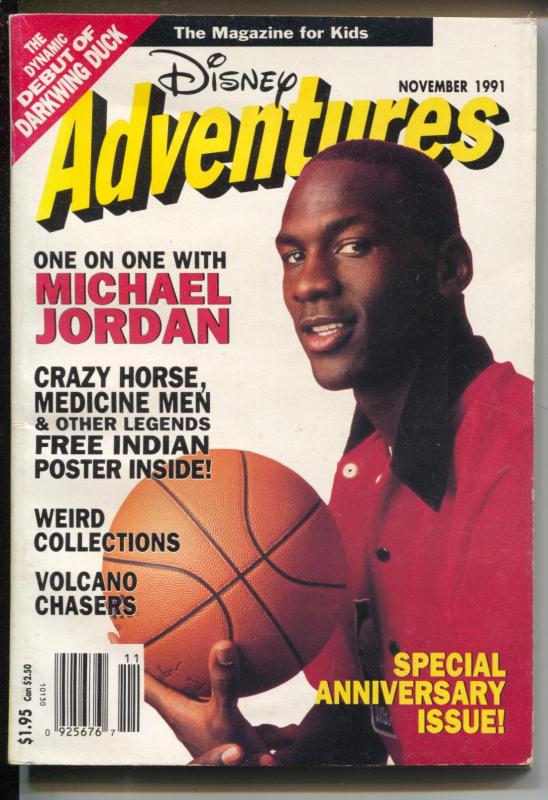 Disney Adventures 11/1991-Michael Jordan-Darkwing Duck debut-VF