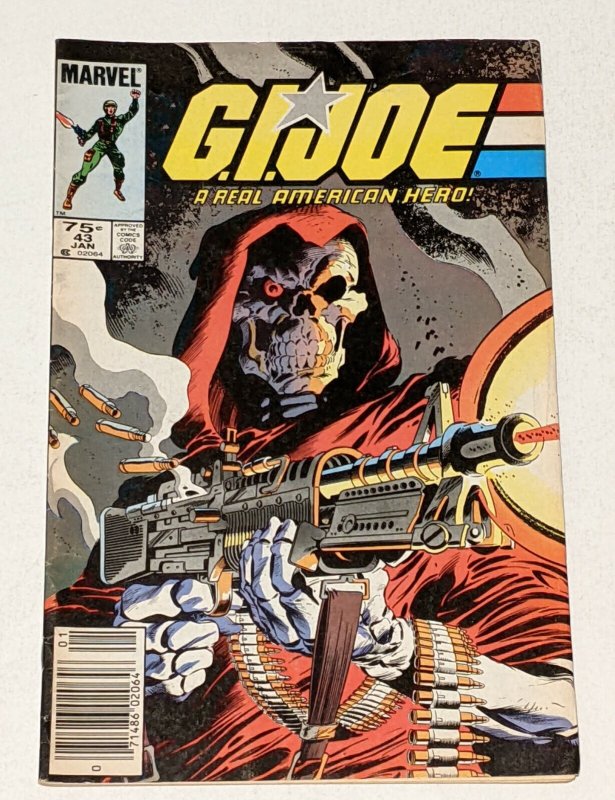 G.I. Joe #43 (Jan 1986, Marvel) VG+ 4.5 1st appearance Scrap-Iron Newsstand Ed.