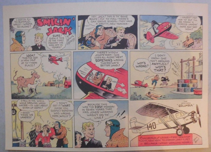 Smilin' Jack Sunday Page by Zack Mosley from 3/8/1936 Half Page Size!