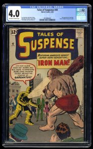 Tales Of Suspense #40 CGC VG 4.0 Off White to White 2nd Iron Man!