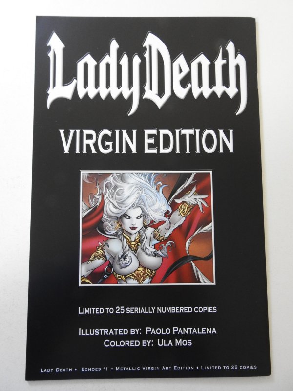 Lady Death: Echoes #1 Metallic Virgin Art Edition NM Condition! Signed W/ COA!