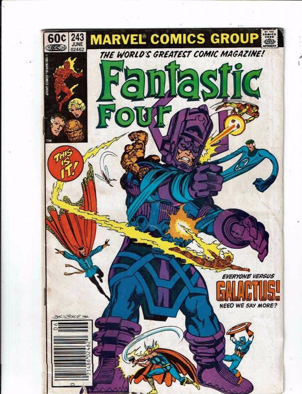 10 Fantastic Four Marvel Comics # 225 233 240 242 243 244 245 246 247 249 J245