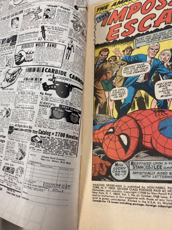 The Amazing Spider-Man #65 (1968)escape impossible came foggy Nelson