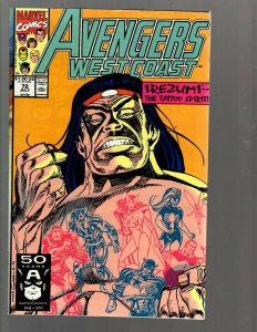 12 Marvel Comics Avengers West Coast #49 51 52 55 61 69 71 72 73 74 75 81 EK22