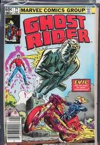 Ghost Rider #71 Newsstand Edition (1982) Ghost Rider