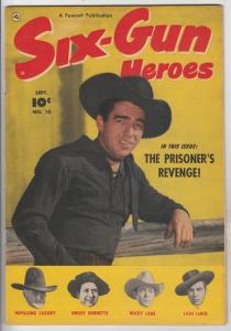 Six-Gun Heroes #10 (Sep-51) FN/VF+ High-Grade Hopalong Cassidy, Rocky Lane, S...