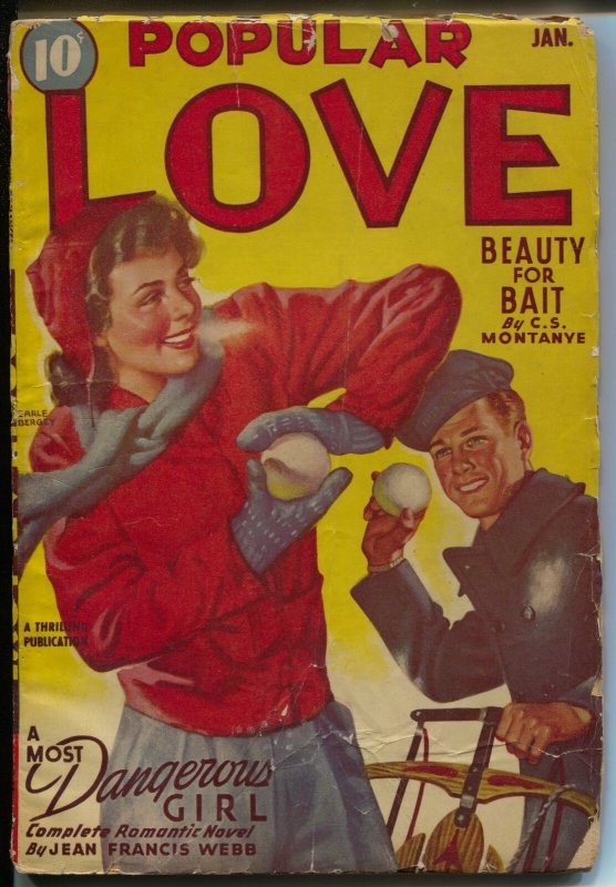 Popular Love 1/1946-Thrilling-Earle Bergey pin-up girl-CS Montayne-pulp-VG-