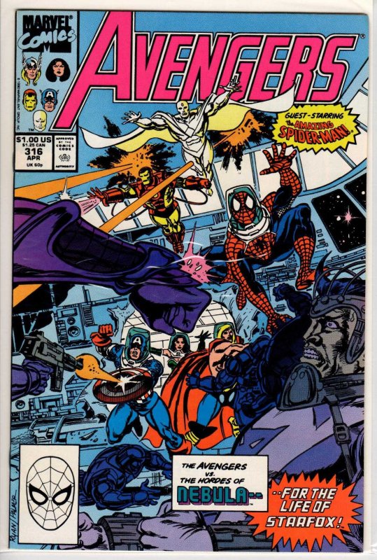 The Avengers #316 Direct Edition (1990) 9.4 NM